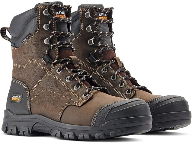 (取寄) アリアット メンズ トレッドファスト 8 ウォータープルーフ スティール トゥ ワーク ブーツ Ariat men Ariat Treadfast 8