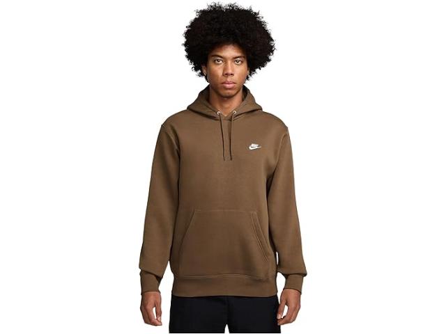 (取寄) ナイキ メンズ クラブ フリース プルオーバー ブーディ Nike men Club Fleece Pullover Hoodie Mosswood Brown/Mosswood Brown/White