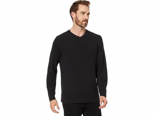 (取寄) ジョンストン&マーフィー メンズ プルオーバー V-ネック Johnston & Murphy men Johnston & Murphy Pullover V-Neck Blackの通販は