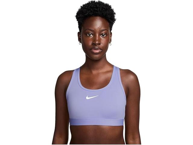 (取寄) ナイキ レディース スウォッシュ ミディアム サポート ブラ Nike women Swoosh Medium Support Bra Lilac Ice/White
