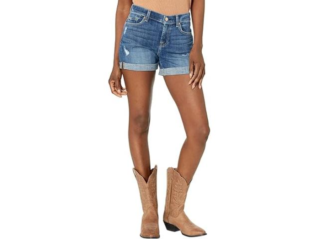 (取寄) セブンフォーオールマンカインド レディース ミッド ロール ショーツ イン ブロークン ツイル ヴァニティ 7 For All Mankind women Mid Roll Shorts in Broken Twill Vanity Broken Twill Vanityの通販は