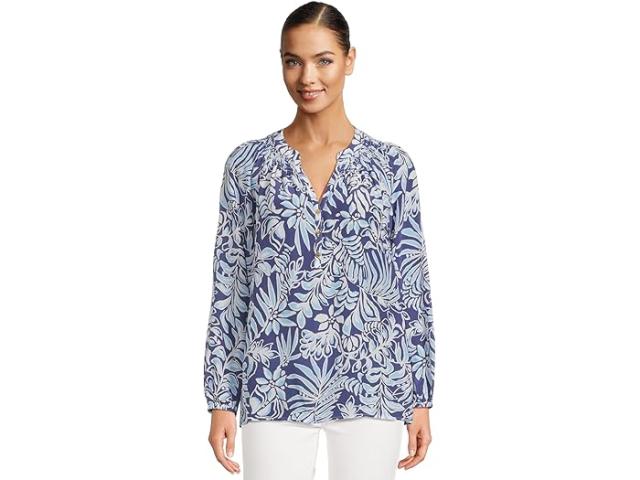 (取寄) リリー ピュリッツァー レディース エルザ トップ Lilly Pulitzer women Elsa Top Sapphire Pool Summer Shorelines
