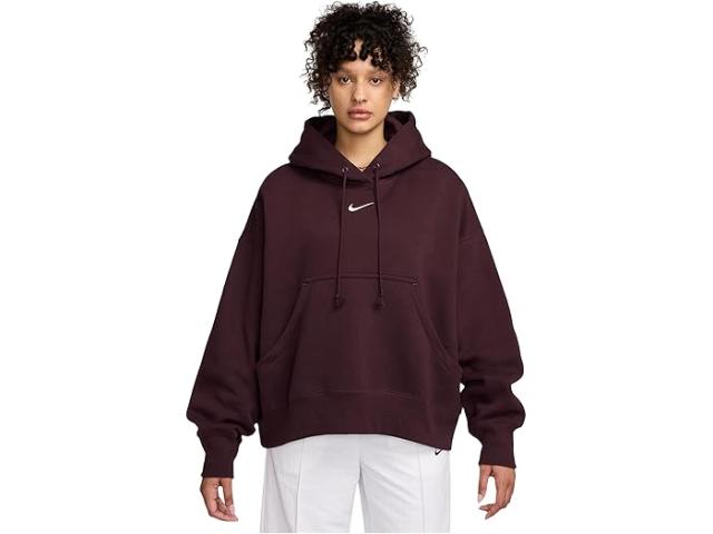 (取寄) ナイキ レディース スポーツウェア フェニックス フリース オーバー-オーバーサイズ プルオーバー ブーディ Nike women Sportswear Phoenix Fleece Over-oversized Pullover Hoodie Burgundy Crush/Sail