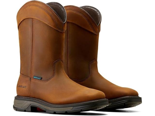 (取寄) アリアット メンズ ワークホッグ Xt ウェリントン ウォータープルーフ ワーク ブーツ Ariat men WorkHog XT Wellington Waterproof Work Boot Distressed Brown