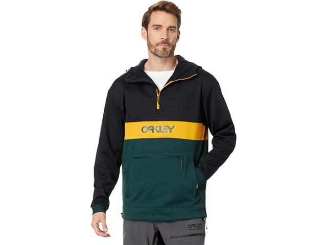 (取寄) オークリー メンズ TNP ノーズ グラブン ソフトシェル ブーディ Oakley men Oakley TNP Nose Grab Softshell Hoodie Black/Hunter Greenの通販は