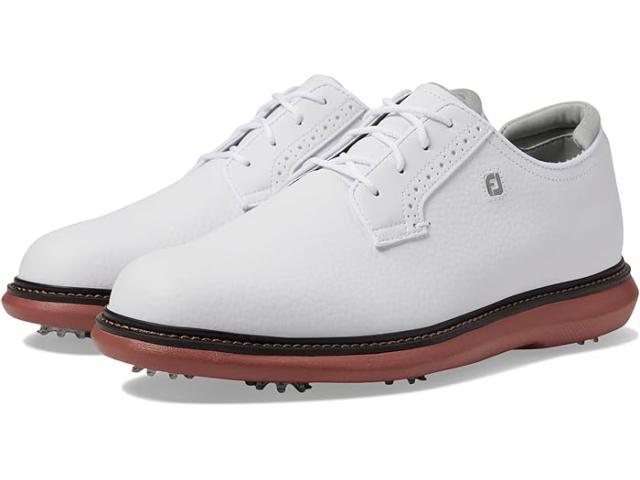 (取寄) フットジョイ メンズ トラディションズ ブルシャー ゴルフ シューズ FootJoy men FootJoy Traditions Blucher Golf Shoes White/Brick