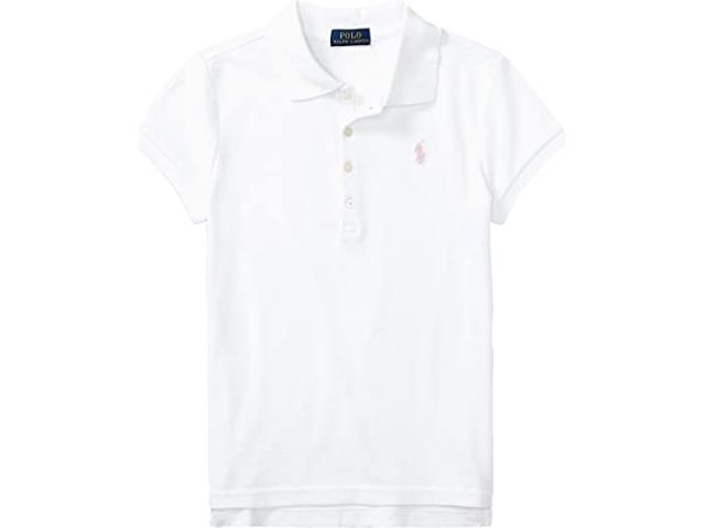 (取寄) ラルフローレン キッズ ガールズ ショート スリーブ メッシュ ポロ シャツ (ビッグ キッズ) Polo Ralph Lauren Kids girls  Short Sleeve Mesh Polo Shirt (Big Kids) Whiteの通販は