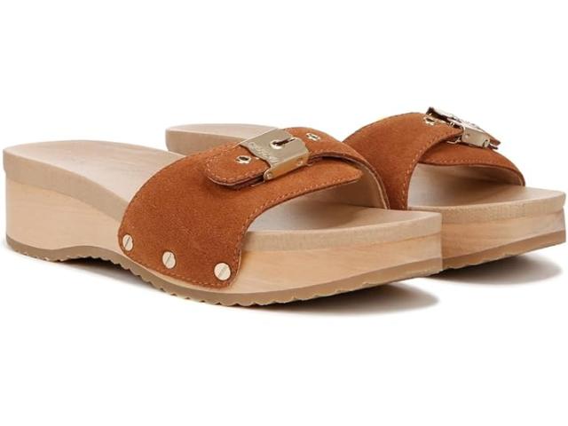 (取寄) ドクターショール レディース オリジナル トゥ スライド サンダル Dr. Scholl's women Original Too Slide Sandal Honey Brown Leather