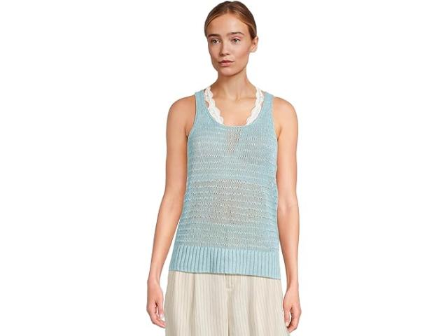 (取寄) メイドウェル レディース リネン ヴェラ スクープ タンク Madewell women Linen Vera Scoop Tank Dusty Aqua