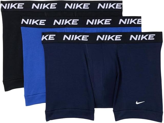 (取寄) ナイキ メンズ オール デイ コットン ストレッチ ウィズ フライ トランク 3-パック Nike men All Day Cotton Stretch with Fly Trunk 3-Pack Obsidian/Game /Black