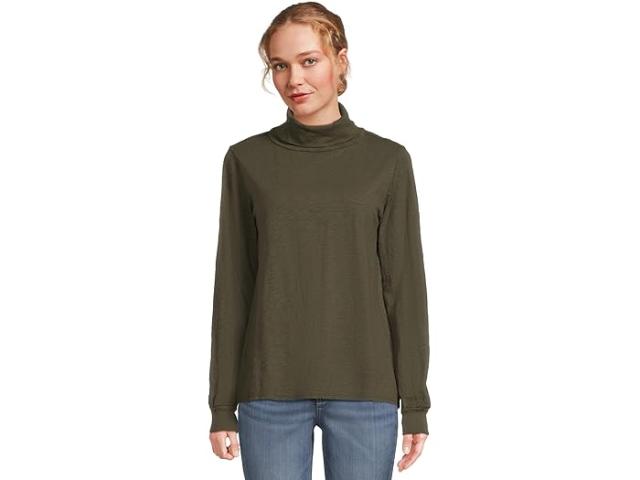 (取寄) モッドオードック レディース ロング スリーブ タートル ネック ティー Mod-o-doc women Long Sleeve Turtle Neck Tee Elm Green