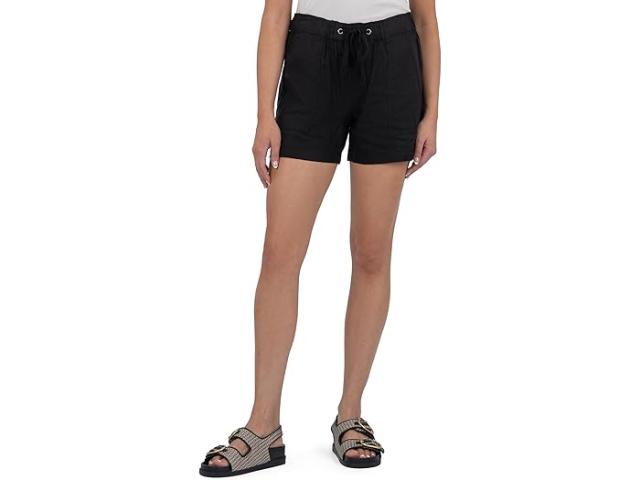 (取寄) カット フロム ザ クロス レディース ショーツ ウィズ ポークチョップ ポケッツ KUT from the Kloth women Katana-Drawstring Shorts with Porkchop Pockets Black