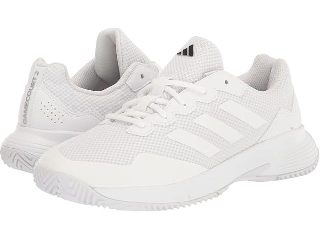 (取寄) アディダス メンズ ゲーム コート 2 テニス シューズ adidas men Game Court 2 Tennis Shoes Footwear White/Footwear White/Matte Silver