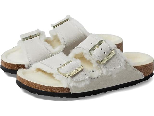 (取寄) ビルケンシュトック レディース アリゾナ シアリング - スエード Birkenstock women Birkenstock Arizona Shearling - Suede Antique White/Antique White