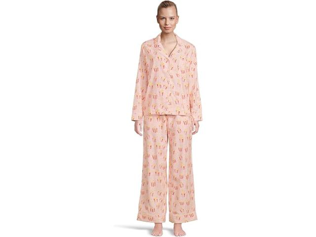 (取寄) レディース スヌーズ モード ロング Pj セット HONEYDEW women Snooze Mode Long Pj Set Ballet Pink Popcorn