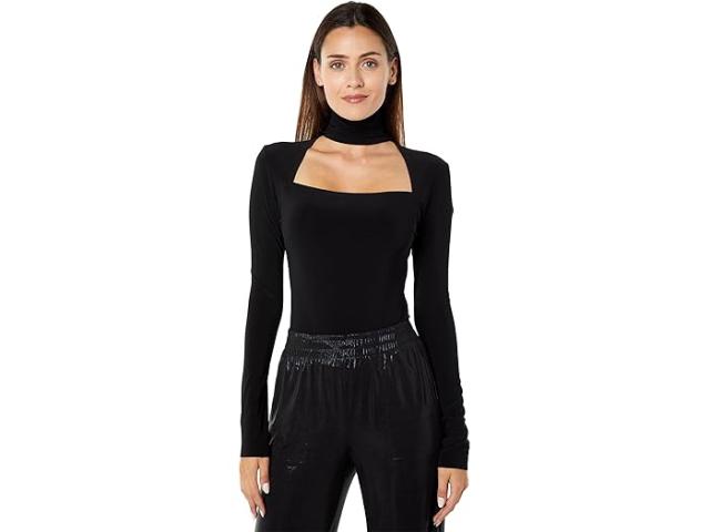 (取寄) ノーマ カマリ レディース ロング スリーブ スウィートハート タートル トップ Norma Kamali women Long Sleeve Sweetheart Turtle Top Black