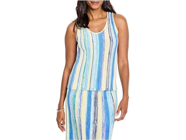 (取寄) ニックゾー レディース ピティート コースト クラッシュ ニット タンク NIC+ZOE women Petite Coast Crush Knit Tank Blue Multi