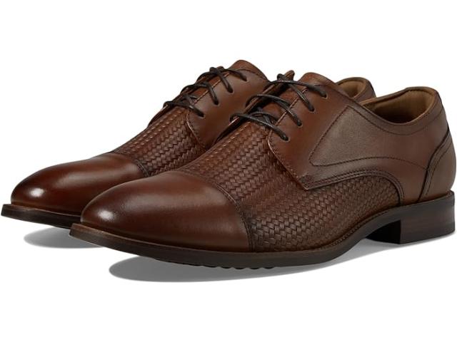 (取寄) フローシャイム メンズ ルッチ ウィーブ キャップ トゥ オックスフォード Florsheim men Florsheim Rucci Weave Cap Toe Oxford Cognac