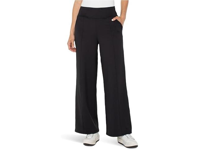 (取寄) リバプールロサンゼルス レディース ミッドライズ ワイド レッグ テック パンツ Liverpool Los Angeles women Mid-Rise Wide Leg Tech Pants Black