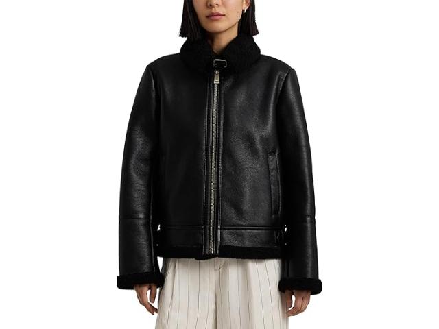 (取寄) ローレン ラルフローレン レディース F シアリング ナッパ 24 Lauren Ralph Lauren women Lauren Ralph Lauren F Shearling Nappa 24" Blackの通販は 36,342円