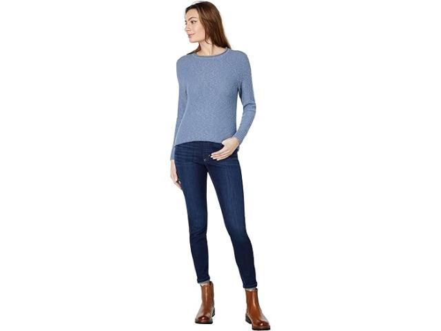 (取寄) エルエルビーン レディース ミッドウエイト コットン スラブ ロールネック プルオーバー L.L.Bean women L.L.Bean Midweight Cotton Slub Rollneck Pullover Soft Indigo