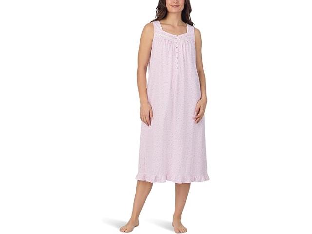 (取寄) アイリーン ウエスト レディース ショート スリーブレス ナイトガウン Eileen West women Short Sleeveless Nightgown Pink Ground Scroll Floral