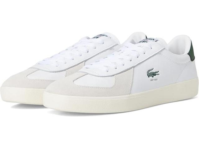 (取寄) ラコステ メンズ ベースショット プロ スニーカー Lacoste men Baseshot Pro Sneakers White/Off White