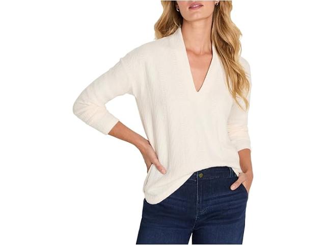 (取寄) ニックゾー レディース ピティート コージー ケーブル ニット トップ NIC+ZOE women Petite Cozy Cable Knit Top Classic Cream