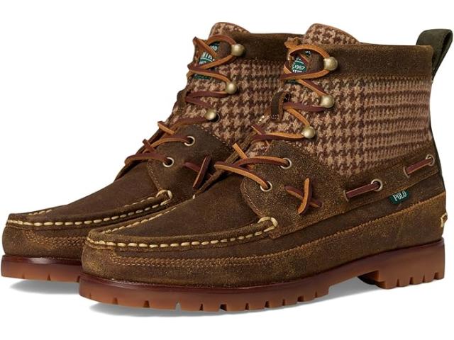 (取寄) ラルフローレン メンズ レンジャー ミッド スエード アンド ウール ツイード ブーツ Polo Ralph Lauren men Ranger Mid Suede & Wool Tweed Boots Tweed Colorblock