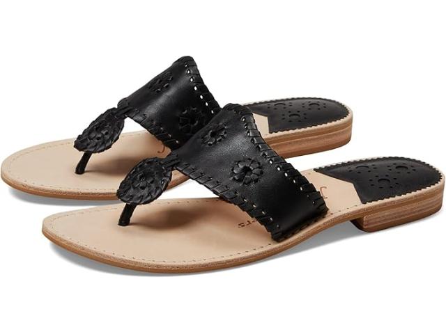 (取寄) ジャック ロジャース レディース ジャックス フラッツ サンダル ワイド Jack Rogers women Jack Rogers Jacks Flat Sandal Wide Black/Black