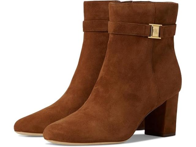(取寄) ローレン ラルフローレン レディース ケリー スエード ブーティ ヒール Lauren Ralph Lauren women Kellie Suede Bootie Heel Lauren Tan
