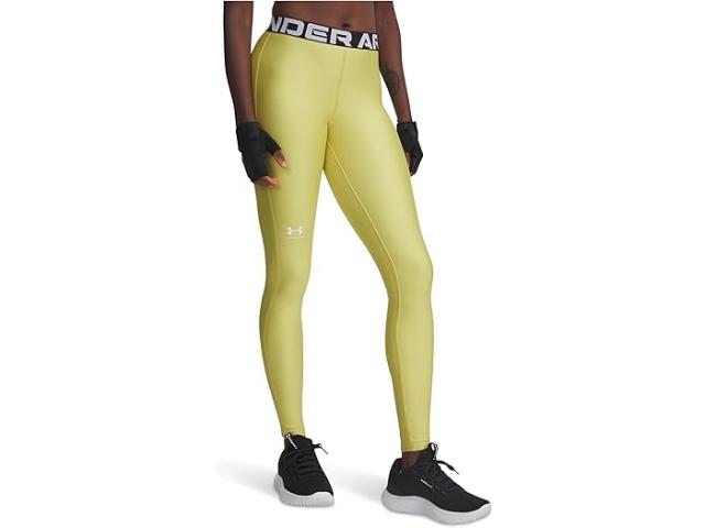 (取寄) アンダーアーマー レディース ヒートギア オーセンティクス レギンス Under Armour women HeatGear Authentics Leggings Yellow Shade/White