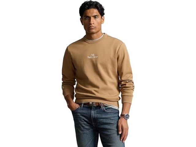 (取寄) ラルフローレン メンズ ダブルニット スウェットシャツ Polo Ralph Lauren men Polo Ralph Lauren Embroidered-Logo Double-Knit Sweatshirt Camelの通販は