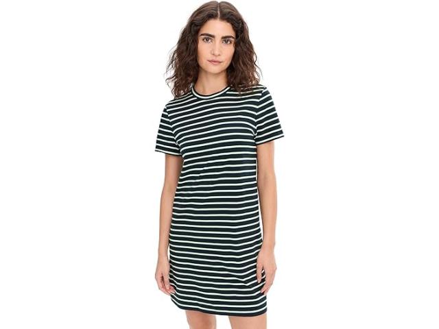 (取寄) メイドウェル レディース ニット T-シャツ ミニ ドレス ストライプ Madewell women Knit T-Shirt Mini Dress Stripe Dark Navy