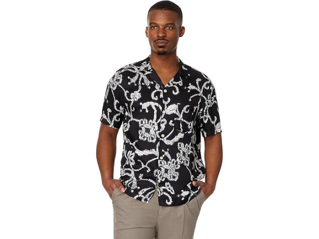 (取寄) オールセインツ メンズ ウェブズ Ss シャツ AllSaints men AllSaints Webs ss Shirt Blackの通販は 36,840円