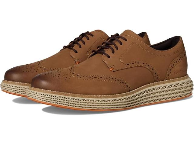 (取寄) コールハーン メンズ オリジナル グランド 2.0 ウイング ティップ オックスフォード Cole Haan men Original Grand 2.0 Wing Tip Oxford Golden Honey Nubuck/Oat