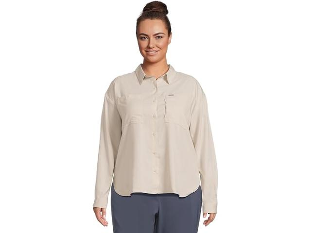 (取寄) コロンビア レディース プラス サイズ シルバー リッジ ユーティリティ ロング スリーブ シャツ Columbia women Plus Size Silver Ridge Utility Long Sleeve Shirt Dark Stone