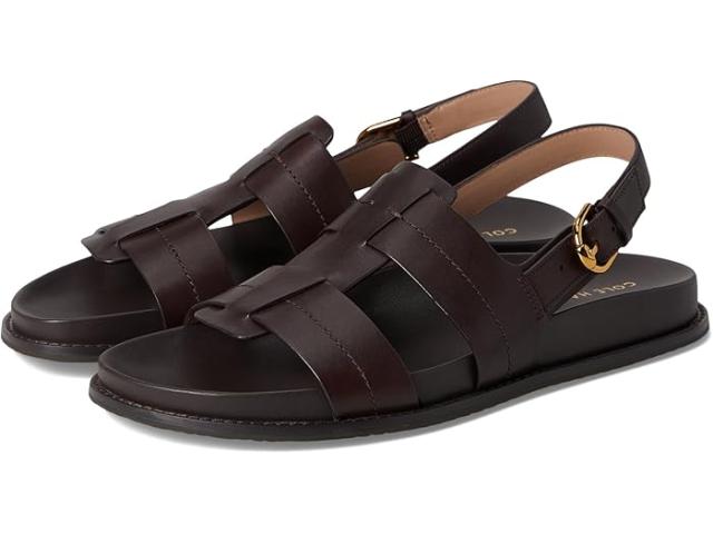 (取寄) コールハーン レディース マーリー フィッシャーマン フットベッド サンダル Cole Haan women Marlee Fisherman Footbed Sandals Dark Chocolate Leather