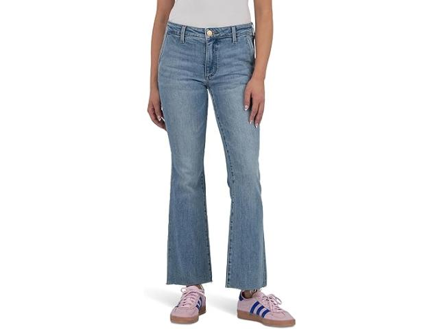 (取寄) カット フロム ザ クロス レディース ケルシー ミッドライズ アンクル フレア ロー ヘム スラッシュ ポケット KUT from the Kloth women Kelsey Mid-Rise Ankle Flare Raw Hem Slash Pocket Motivation