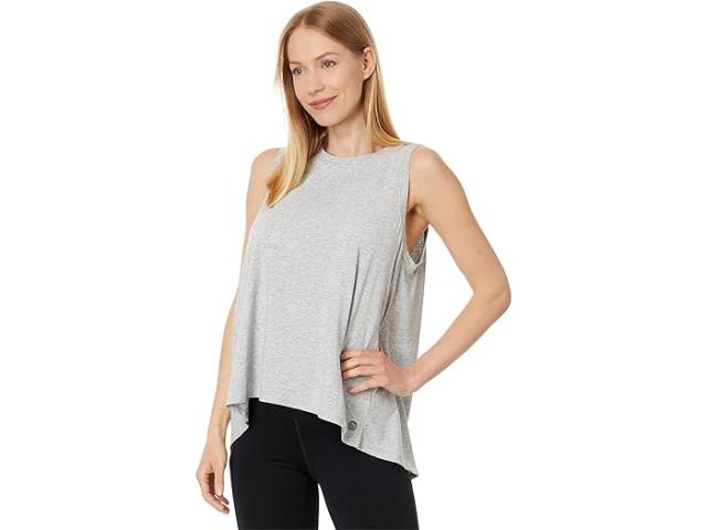 (取寄) エルエルビーン レディース ビヨンド ソフト タンク プリート-バック L.L.Bean women L.L.Bean Beyond Soft Tank Pleat-Back Light Gray Heather