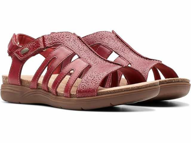 (取寄) クラークス レディース エイプル ベル Clarks women Clarks April Belle Red Leatherの通販は