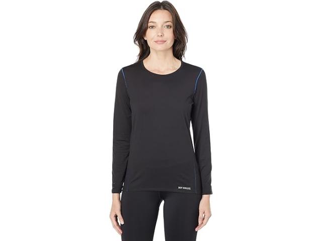 (取寄) ホットチリ レディース クリマ-トレック クルー ネック Hot Chillys women Clima-Trek Crew Neck Black