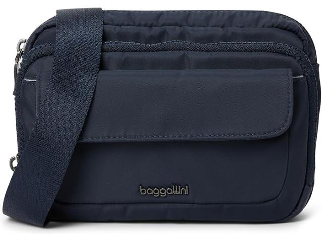 (取寄) バッガリーニ レディース モダン ダブル ジップ クロスボディ Baggallini women Modern Double Zip Crossbody French Navy Twill