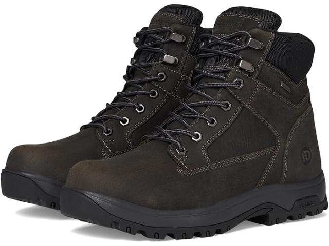 (取寄) ダナム メンズ 8000 ワークス 6 イン プレーン トゥ ウォータープルーフ ブーツ Dunham men 8000 Works 6 in Plain Toe Waterproof Boot Dark Grey Leather
