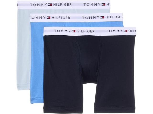 (取寄) トミーヒルフィガー メンズ コットン クラシックス 3-パック ボクサー ブリーフ   men Cotton Classics 3-Pack Boxer Brief Blue Wave