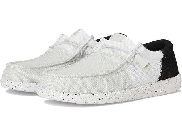 (取寄) ヘイ デュード メンズ ウォーリー トライ バーシティ メッシュ Hey Dude men Wally Tri Varsity Mesh White/Black