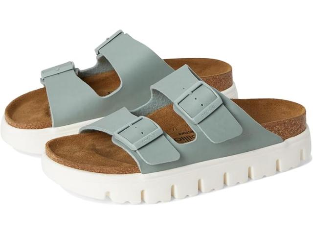 (取寄) ビルケンシュトック レディース パピリオ バイ アリゾナ チャンキー - ビルコ-フロー Birkenstock women Papillio by Arizona Chunky - Birko-Flor Pure Sage