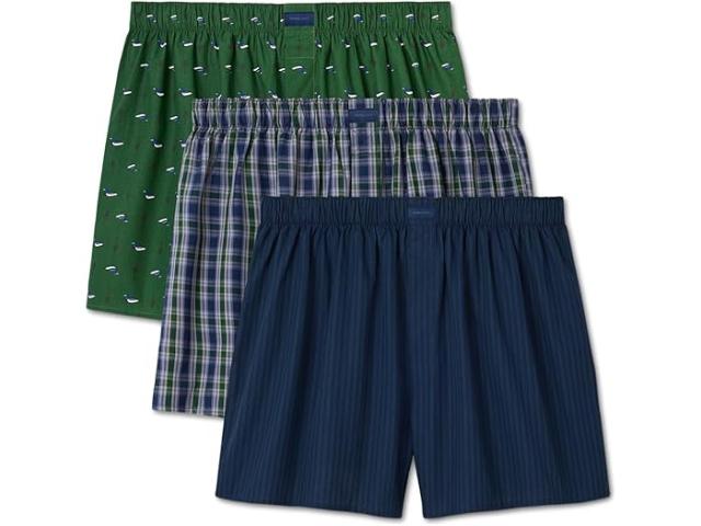 (取寄) トミー ジョン メンズ ウーブン ボクサー 3-パック  John men Woven Boxers 3-pack Ducks/Cabin Plaid/Classic Stripe