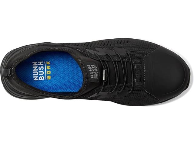 (取寄) ナン ブッシュ メンズ グラッツィエ ワーク オックスフォード スリップ-レジスタント ワーク シューズ アスレチック スタイル スニーカー レース アップ Nunn Bush men Grazie Work Oxford Slip-Resistant Work Shoe Athletic Style Sneaker Lace Up Black