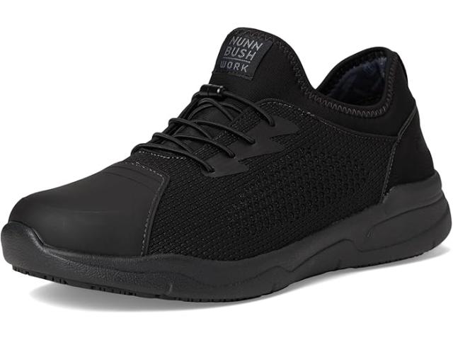 (取寄) ナン ブッシュ メンズ グラッツィエ ワーク オックスフォード スリップ-レジスタント ワーク シューズ アスレチック スタイル スニーカー レース アップ Nunn Bush men Grazie Work Oxford Slip-Resistant Work Shoe Athletic Style Sneaker Lace Up Black